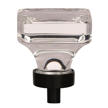 Amerock 1.38 in. Glacio Cabinet Knob - Clear, Black Bronze A36653 CBBR